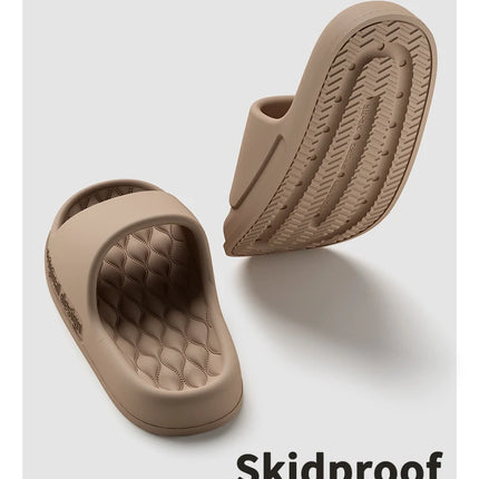 Men Trend New Summer Slippers Soft Non-slip Sole Cloud Sandals for Home Beach Indoor Outdoor