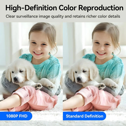 4MP Tuya WiFi Camera, 2.4/5G Dual Band Indoor Wireless IP Cam with AI Detect & Auto Tracking, Smart Home Security Baby Monitor