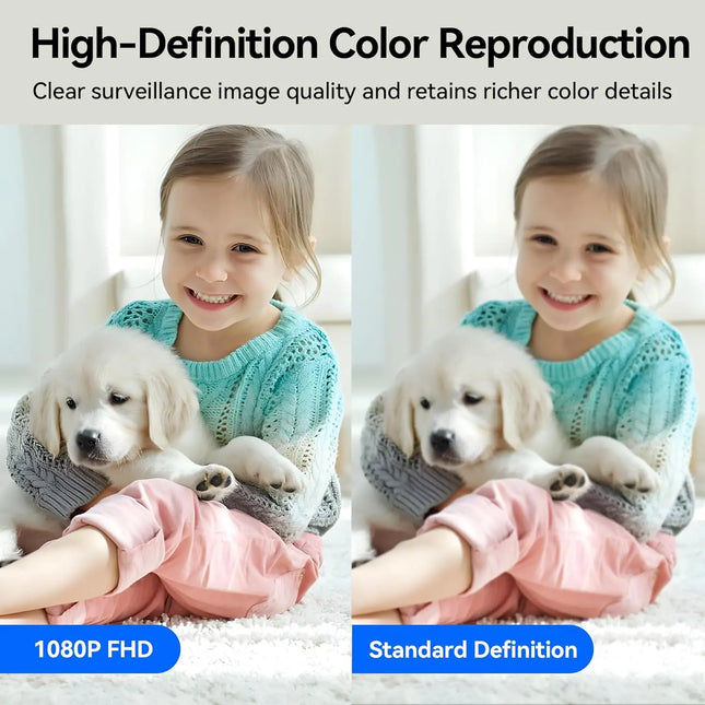 4MP Tuya WiFi Camera, 2.4/5G Dual Band Indoor Wireless IP Cam with AI Detect & Auto Tracking, Smart Home Security Baby Monitor