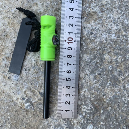 Outdoor compass Waterproof Ignition Stick Magnesium Strip Scraper Camping Survival Ignition Stone Portable Fire Starting Device