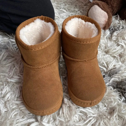 Children Snow Boots Winter Cute Warm Fashion Anti Slip Shoes Kids Boys Girls Leisure Thick Fur Platform Flat Short Boot Sneakers