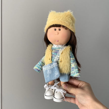 24cm Doll Clothes & Shoes Kit For 24cm Spanish Mia Cute Dress Up Girl Changeable Clothes For Collectors (Doll Not Included)