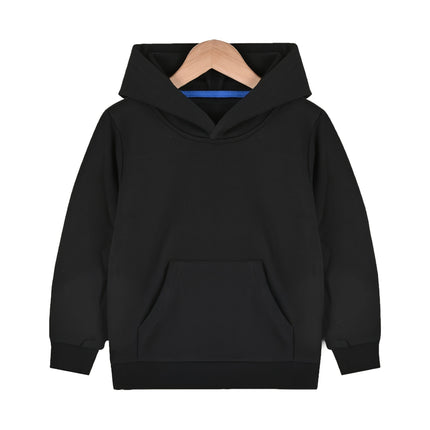Toddler Boy Black Hoodie - Casual Pullover Sweatshirt with Kangaroo Pocket, Soft Stylish Top