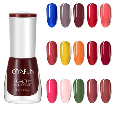 8ml Nail Polish DIY No-bake Quick Dry Tearable Nail Art Manicure Nail Art False Nail Oily Mood Nail Polish Woman