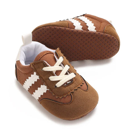 Fashion color blocking casual shoes Baby First Walkers 0-18M newborn children's canvas sports shoes soft soled baby shoes