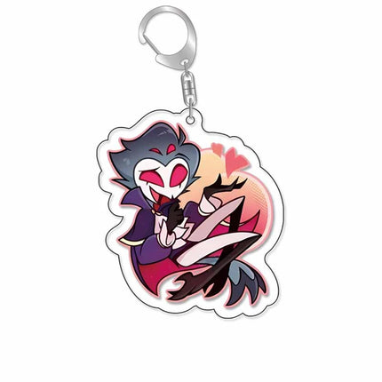 Anime acrylic keychain -Vaggie Alastor Cute Y2K Cartoon Pendant, suitable for bags and keys, perfect gift for fans car key bag