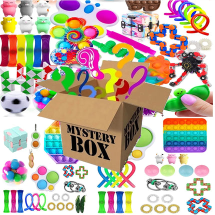 Random Mystery Fidget Toys Bag Pack for Kids Cheap Sensory Toys Stress Reliver Autism ADHD Gifts Spinner Fidget Squishy Set