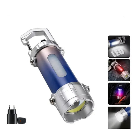 Portable MINI LED COB Handheld Flashlights High Brightness Keychain Work Lamp Emergency Work Lamp For Outdoor Camping Walking