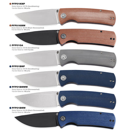 Petrified Fish Beluga PFP01 Lightweight Folding Knife EDC K110 G10 Handle Knife for Hunting Fishing Outdoor Camping Survival
