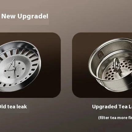 Pure Titanium Insulated Cup Men And Women'S Water Cup Portable Tea Cup Tea Water Separation Titanium Cup Cold Insulation Bottle