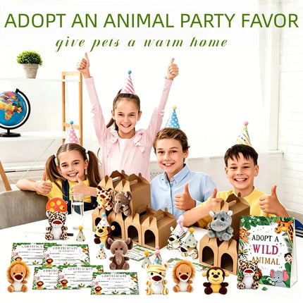 10-50PCS Adopt An Animal Party Favor Mini Safari Stuffed Animal Bulk 12cm Toy Jungle Animal Plush Toy Set Party Favor Gift Decor