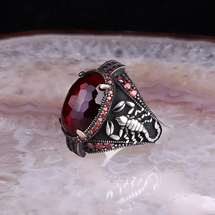 2024 New Creative Cat's Eye Alloy Casting Rings for Men Tiktok Europe and America Gothic Rock All-around Eyeball Simple Jewelry
