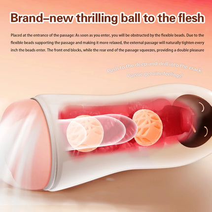 Men's Masturbation Cup Penis Trainer Male Manual Masturbator Hands-Free Suction Cup 3D Simulation Pocket Pussy Sex Toy For Men