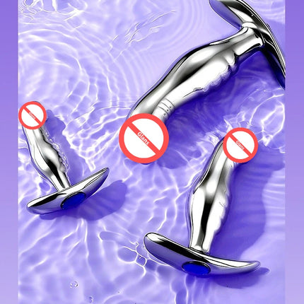 Metal Anal Plug Metal Dildo Butt Plug G-spot and P spot Stimulating Prostate Massager Adult Masturbation Anal Toys