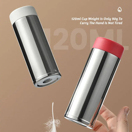 120/150/180ml mini 316 Stainless Steel Portable Thermos Cup Vacuum Thermal Insulation Pocket Cup Small Water Bottle for Espresso