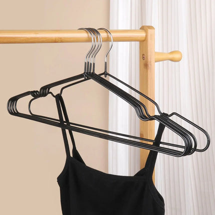 10pcs-Non-Slip Coated Metal Suit Coat Hangers Heavy Duty Clothes Hangers Metal Shirt Jacket Hanger with Round Notches for Dress