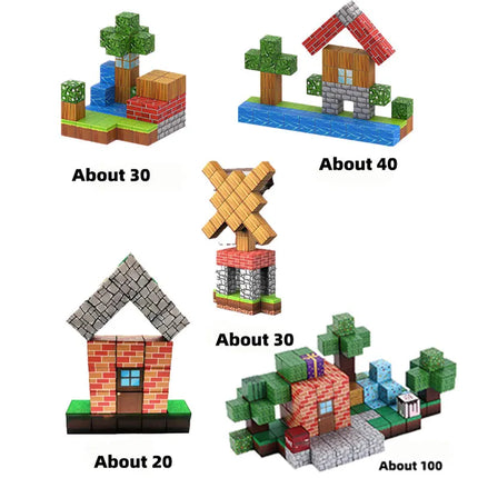 10-500PCS Magnetic Blocks Sets Building Toys Build Mine Magnet World Model STEM Montessori Sensory For Kids Christmas Gifts