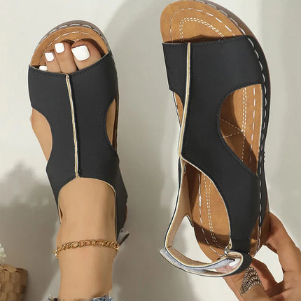 Heels Women's Sandals Wedges Shoes For Woman Summer Sandals Wedge Heel Sandalias De Mujer Low Platform Summer Shoes Heeled Women