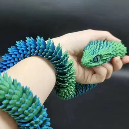 3D Printed Snake Movable Joint Fidget Toy Figurine Simulation Snake Office Desktop Ornament Gifts Crafts Figurines Miniatures
