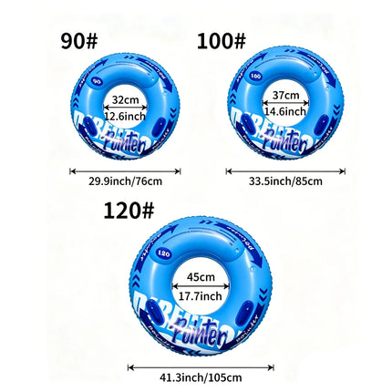 Double Balloon Inflatable Swimming Ring，Beach Toys Pool Floaties for Adults, Swim Inner Tube for Pool