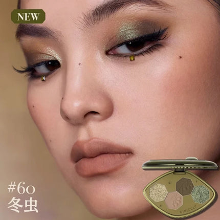 Girlcult Chameleon Eyeshadow Palette 4 Colors Waterproof Long Lasting Matte Shimmer Purple Smokey Highly Pigmented Makeup