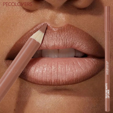 1 Pcs Perfect Matte Lip Liner Pencil, Define Lip Lines, Easy To Slide, Natural Lip Tones, Red & Pink Colors Lipstick Pen