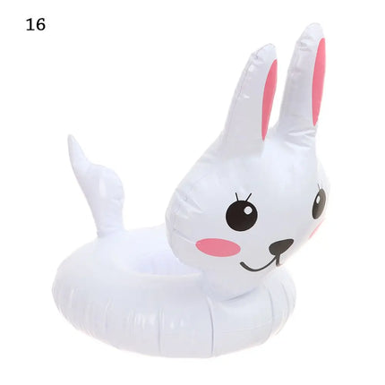 1PC Inflatable Float Cup Pad Swimming Pool Drink Cup Stand Holder Cute Drink Pool Mat For Kids Toy Summer Pool Party Decorations
