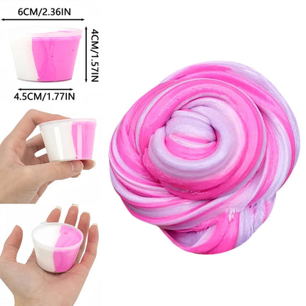 80ml Fluffy Slime Supplies Toys Soft DIY Clay Light Plasticine Non-Sticky Putty Modelling Charms Slime Putty Birthday Party Gift