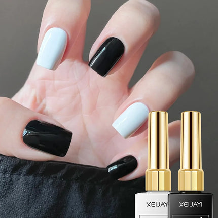 XEIJAYI 15ML White Regular Nail Polish for Semi Permanent Base Top Coat Manicure Soak Off Varnishes Nail Art esmalte de uñas