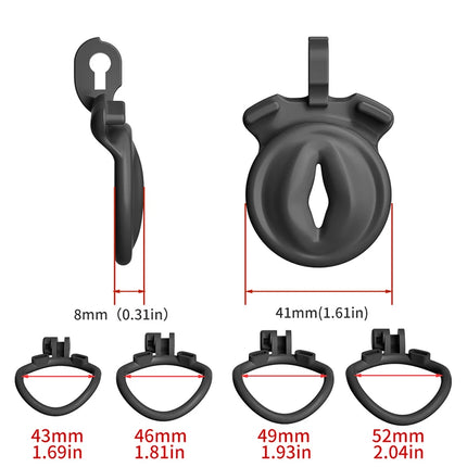 Male New Chastity with 4 Rings Cage Cock Cage Adult Sex Toy for Men Penis Urethral Lock Sissy Bondage Gay Fetish Erotic Product