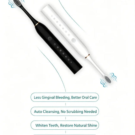 Electric Ultrasonic Toothbrush 6-Speed USB Rechargeable Waterproof Soft Bristles for Adults And Couples
