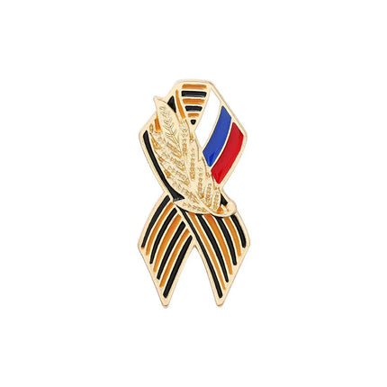 Russia Flag Enamel Pins Custom Brooches Simple Lapel Badges Peace and Love Jewelry Gift for Friends