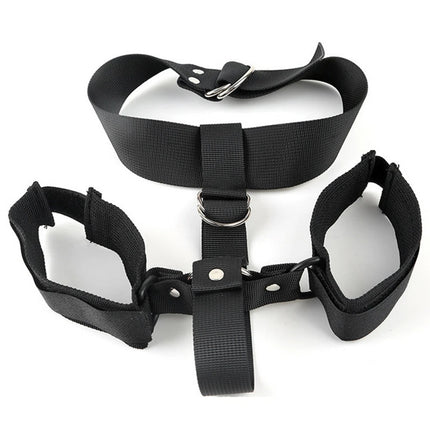 Adult SM Sex Restraint Handcuffs Slave Tools Bdsm No Vibrators Sexy Wrist To Ankle Cuffs Open Leg Hand Toys Bondage For Couples