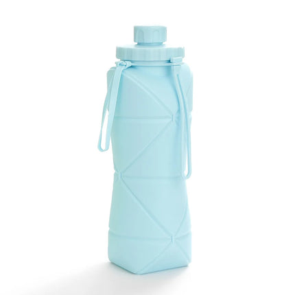 Food-grade silicone foldable water cup, large capacity, portable for outdoor travel & sports, heat-resistant, creative collapsib