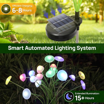 1pc Solar Mushroom Lights Dual Mode LED Waterproof Outdoor Garden Decor for Yard Patio Pathway Ambiance, Solar Garden Light