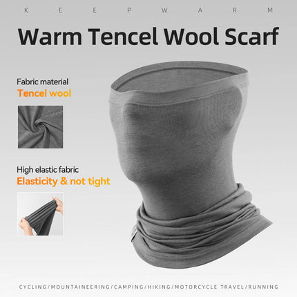ROCKBROS Windproof Fleece Neck Warmer Winter Scarf Tencel Wool Bandana Mask Snowboard Skiing Outdoor Scarf Balaclava Unisex