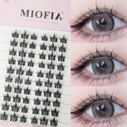 120 bundles Mink False Eyelash Natural Fishtail Lash 3D Russian Individual Eyelash Extension Cluster Makeup Tool Wholesale