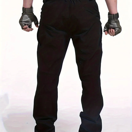 5XL Plus Size Men's Thin Cargo Pants With Side Pockets For Spring Summer Tactical Oversized Loose Punk Pants Big And Tall Guys