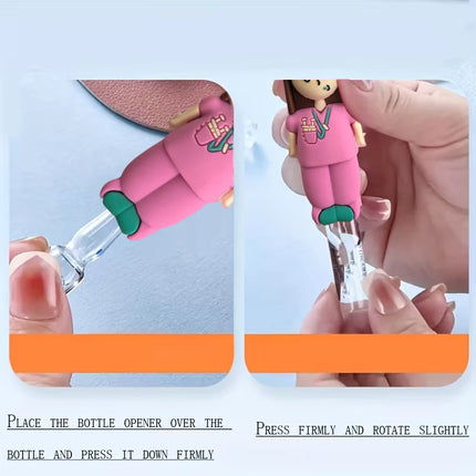 1PC Ampoule Bottle Opener Keychain Syringe-Shaped Cutter Nurse Doctor Ampoule Bottle Opener Aid Medication Vial Breaker Tool