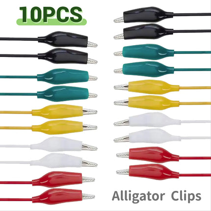 28mm/35mm/45mm Alligator Clips Wire Testing Wire Clip 50cm Crocodile Clip with Dual Ended Insulators Cable