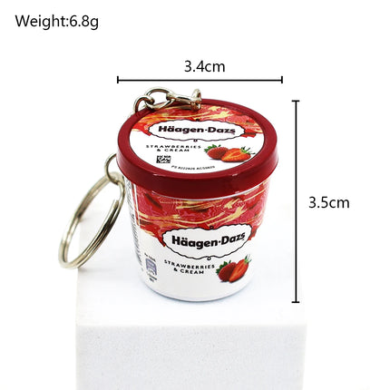 Miniature food toy ice cream pendant, simulation mini chocolate ice cream cup pendant, doll machine, contents, small gifts