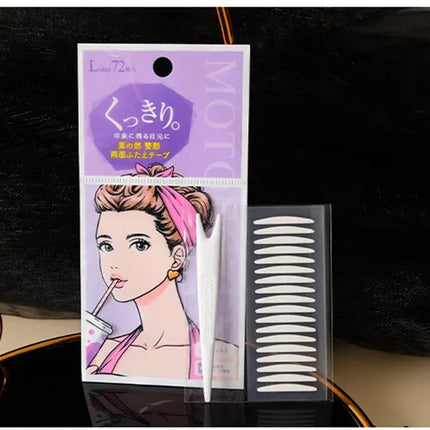 MOTONOZEN Double Eyelid Tape Sticker Invisible Fold Eyelid Paste Clear Beige Stripe Self-adhesive Natural Eye Makeup Tool