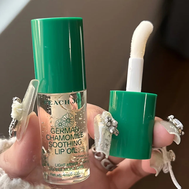 Chamomile Lip Oil, Long-Lasting Moisturizing, Nourishes Lips, Fades Lip Lines, Hydrates and Gives a Glossy Finish, Lip Care Cosmetics, Prevents Dryness, Suitable for Autumn and Winter Use, Christmas, Holiday Gift