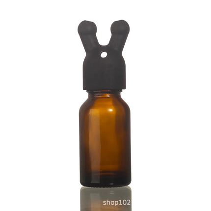 Essential Oil and Perfume Inhaler in Separate Bottles Leakproof Aroma Essential Oil Lnhaler Cap Black, Double and Sole