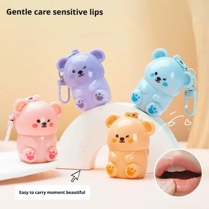 Long Lasting Nourishing Lip Balm Cute Bear Fruit Moisturizing Lip Balm Prevent Dryness & Hydrating Winter Care Lip Balm Lip Care