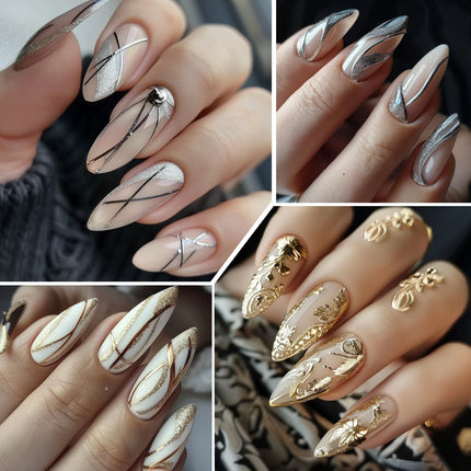 1/2/3pcs Super Bright Mirror Pull Line Graffiti Painting Stripe Gel Nail Polish 5ml Metallic Liner Gel Semi-Permanent Nail Art