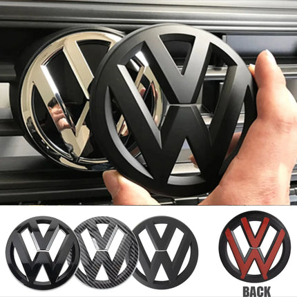 2Pcs Car Front Grill/Rear Emblem Lid Covers Logo Sticker For Volkswagen VW GOLF 5 6 7 8 MK5 MK6 MK7 MK8 POLO Scirocco sportvan