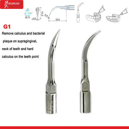 Original Woodpecker Dental Scaler Tips Ultrasonic Scaling Tip G1 G2 G3 G4 G5 G6 G7 G8 Fit For EMS UDS