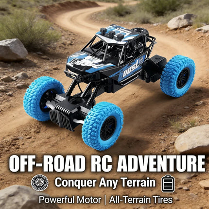 Hot RC Race Car For Kids Off Road Remote Control Car With Colorful LED Lights Rubber Tires Boys Gifts Toys For Outdoor Play