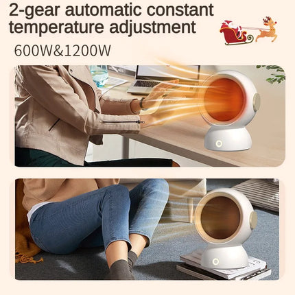 JKUOO 1200W Mini Electric Heater Wall Mounted Hot Air Blower With Remote Control Houshold Heating Fan For Bedroom Bathroom
